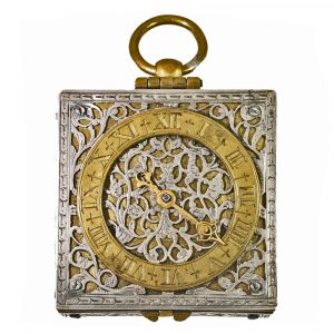 German square brass Renaissance style watch Circa 1730
