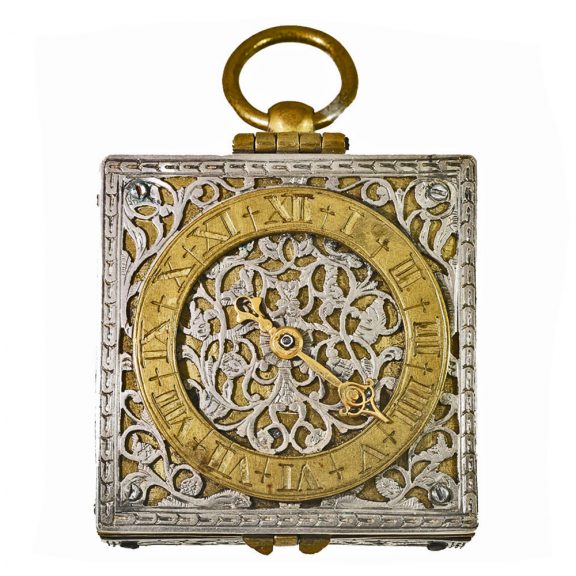 German square brass Renaissance style watch Circa 1730