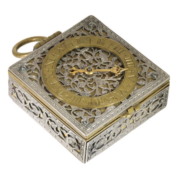 German square brass Renaissance style watch Circa 1730 German square brass Renaissance style watch Circa 1730