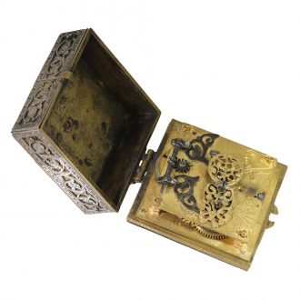 German square brass Renaissance style watch Circa 1730