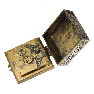 German square brass Renaissance style watch Circa 1730