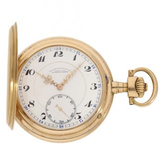 German 14 carat gold full hunter cased lever watch Circa 1925