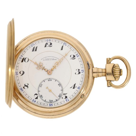 German 14 carat gold full hunter cased lever watch Circa 1925