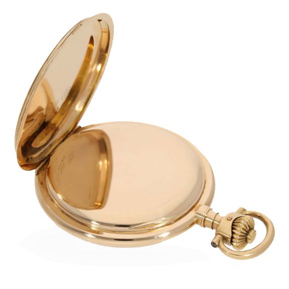 German 14 carat gold full hunter cased lever watch Circa 1925 German 14 carat gold full hunter cased lever watch Circa 1925