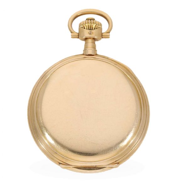 German 14 carat gold full hunter cased lever watch Circa 1925 German 14 carat gold full hunter cased lever watch Circa 1925