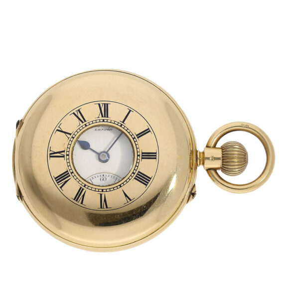 Extremely heavy English half hunter pocket watch Circa 1907 Extremely heavy English half hunter pocket watch Circa 1907
