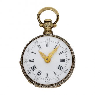 French gold Louis XV pocket watch with chatelaine Circa 1850
