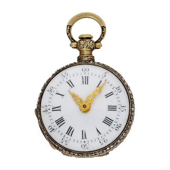 French gold Louis XV pocket watch with chatelaine Circa 1850 French gold Louis XV pocket watch with chatelaine Circa 1850