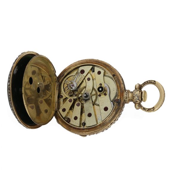 French gold Louis XV pocket watch with chatelaine Circa 1850 French gold Louis XV pocket watch with chatelaine Circa 1850