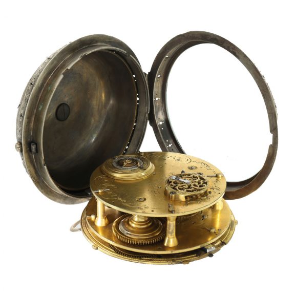 French silver single hand astronomical coach clock with alarm Circa 1770 French silver single hand astronomical coach clock with alarm Circa 1770