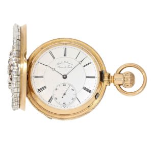 Swiss unique Ankerchronometer with gemstones Circa 1875