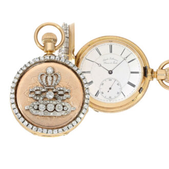 Swiss unique Ankerchronometer with gemstones Circa 1875