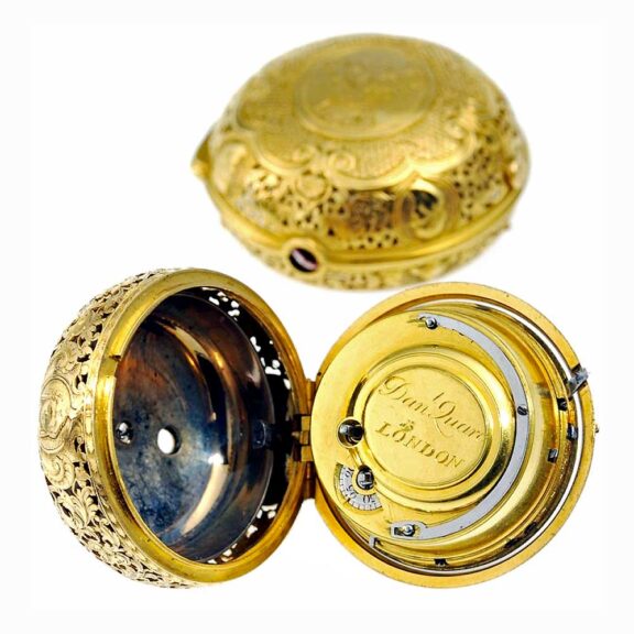 English gold quarter repeating verge by Quare Circa 1717 English gold quarter repeating verge by Quare Circa 1717