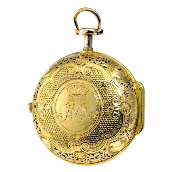 English gold quarter repeating verge by Quare Circa 1717 English gold quarter repeating verge by Quare Circa 1717