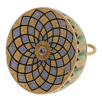 Swiss gold and enamel compass rose form watch Circa 1820