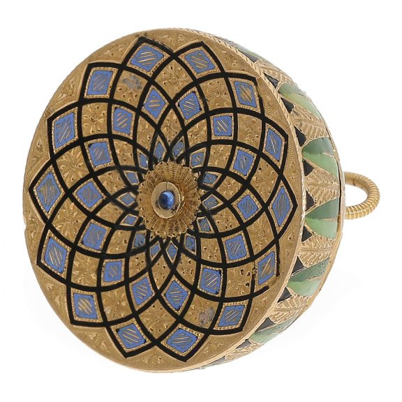 Swiss gold and enamel compass rose form watch Circa 1820 Swiss gold and enamel compass rose form watch Circa 1820