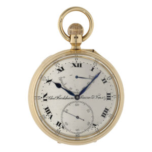 English important 18K gold deck chronometer Circa 1918