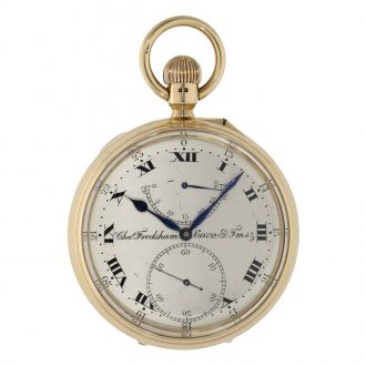 English important 18K gold deck chronometer Circa 1918