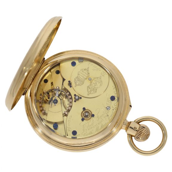 English important 18K gold deck chronometer Circa 1918 English important 18K gold deck chronometer Circa 1918