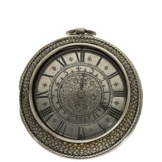French silver pair cased oignon watch with alarm Circa 1680