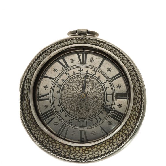 French silver pair cased oignon watch with alarm Circa 1680