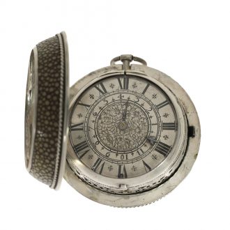 French silver pair cased oignon watch with alarm Circa 1680