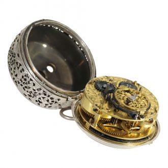 French silver pair cased oignon watch with alarm Circa 1680