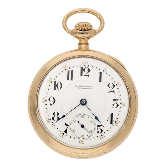 German American 14 carat gold precision pocket watch Circa 1895