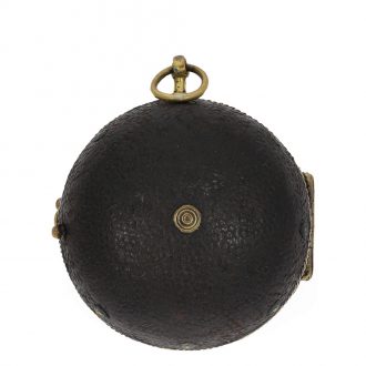 Swiss gilt oignon pocket watch with enamel plaque Circa 1690