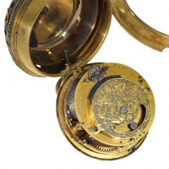 French gilt brass quarter repeating oignon watch Circa 1690