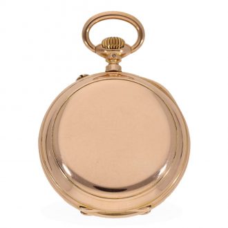 Swiss 18 carat gold digital lever pocket watch Circa 1885