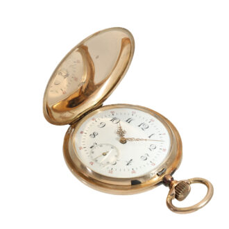 Swiss 14 carat gold large and heavy gold hunter case watch Circa 1890