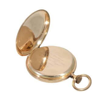 Swiss 14 carat gold large and heavy gold hunter case watch Circa 1890