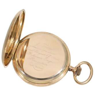 Swiss 14 carat gold large and heavy gold hunter case watch Circa 1890
