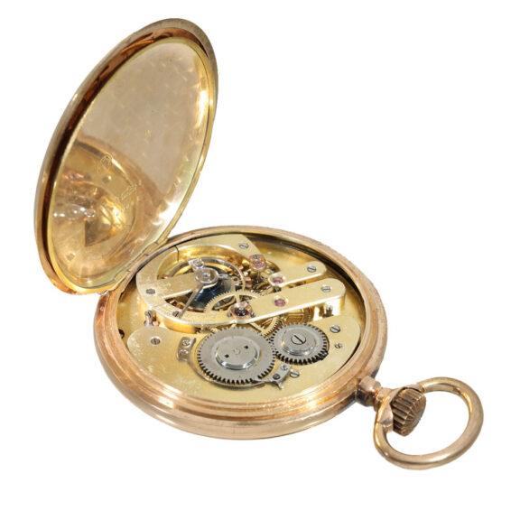 Swiss 14 carat gold large and heavy gold hunter case watch Circa 1890 Swiss 14 carat gold large and heavy gold hunter case watch Circa 1890