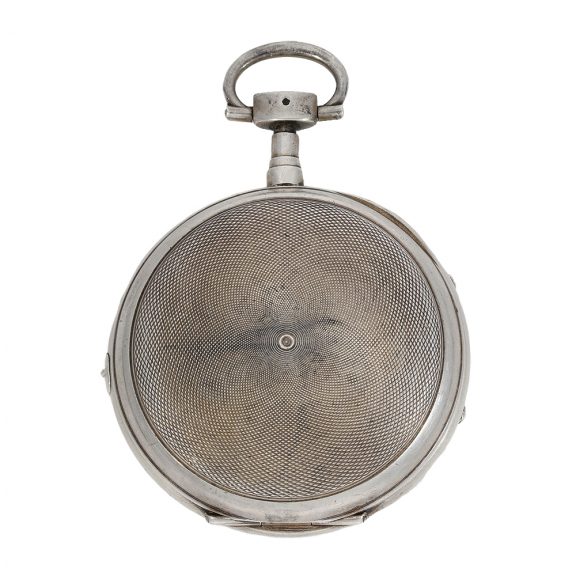 Swiss large verge watch with musical movement and automa Circa 1820 Swiss large verge watch with musical movement and automa Circa 1820