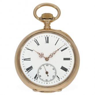 Heavy Swiss 14 carat gold pocket chronometer Circa 1900