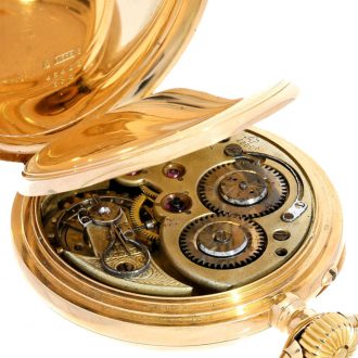 Heavy Swiss 14 carat gold pocket chronometer Circa 1900