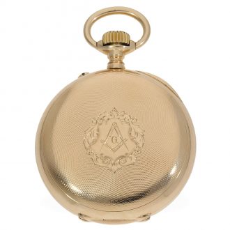 Heavy Swiss 14 carat gold pocket chronometer Circa 1900