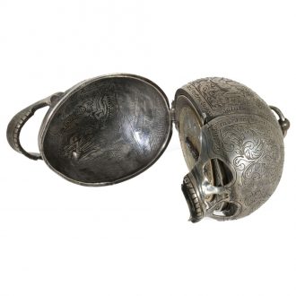 German early silver skull shaped pendant watch Circa 1700