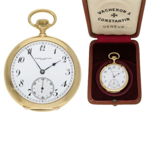 Swiss 18 carat gold “Chronometer” in original sales box Circa 1915