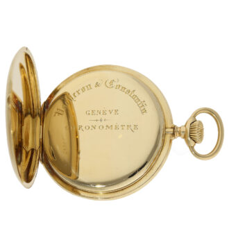 Swiss 18 carat gold “Chronometer” in original sales box Circa 1915