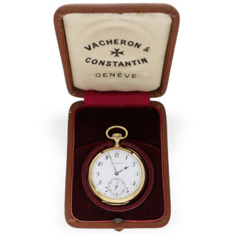 Swiss 18 carat gold “Chronometer” in original sales box Circa 1915