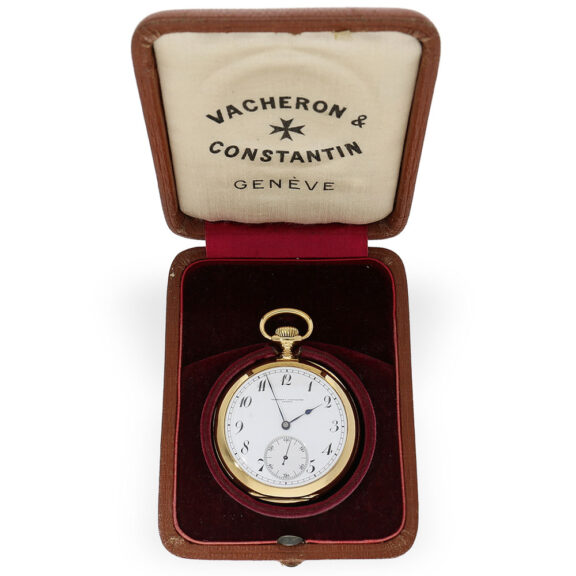 Swiss 18 carat gold “Chronometer” in original sales box Circa 1915 Swiss 18 carat gold “Chronometer” in original sales box Circa 1915