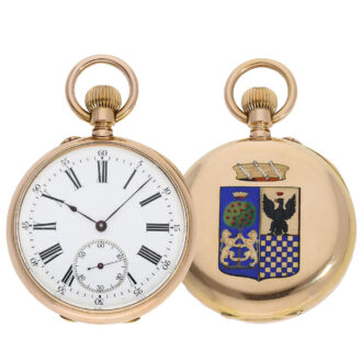 Swiss exquisite gold enamel pocket watch Circa 1880