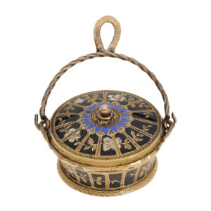 18 Carat gold and enamel Swiss basket form watch Circa 1810