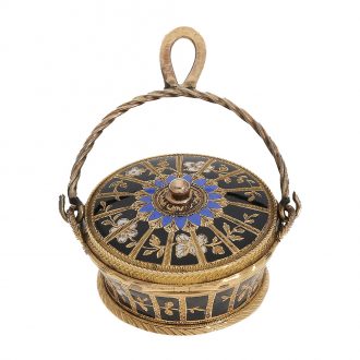 18 Carat gold and enamel Swiss basket form watch Circa 1810