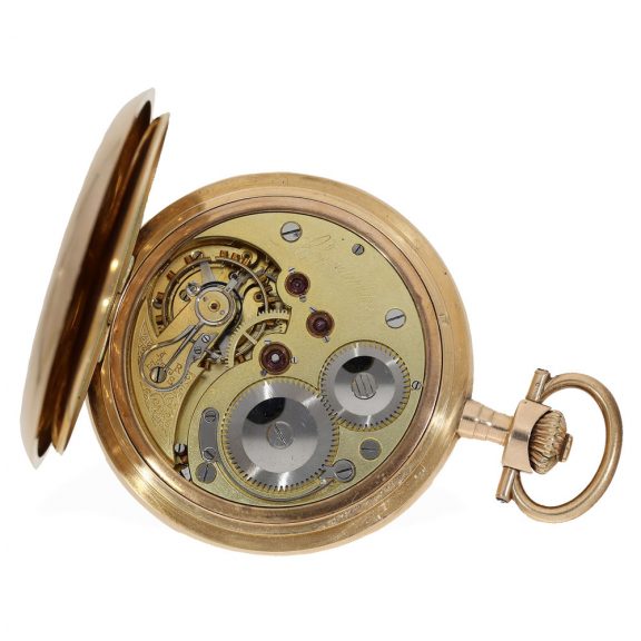 Large Swiss 14 carat gold chronometer pocket watch Circa 1900 Large Swiss 14 carat gold chronometer pocket watch Circa 1900