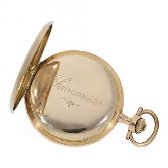 Large Swiss 14 carat gold chronometer pocket watch Circa 1900 Large Swiss 14 carat gold chronometer pocket watch Circa 1900