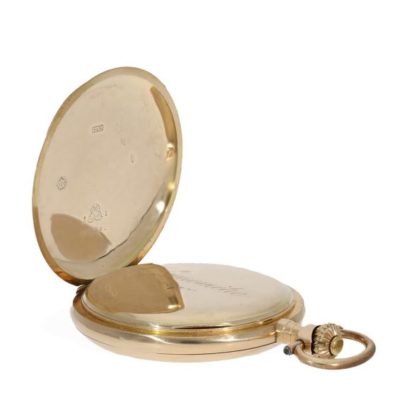Large Swiss 14 carat gold chronometer pocket watch Circa 1900 Large Swiss 14 carat gold chronometer pocket watch Circa 1900